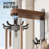 وضع مجرفة في مجرفة معلقة على الحائط غير المثقب بخشب الجوز في المطبخ Specification image
